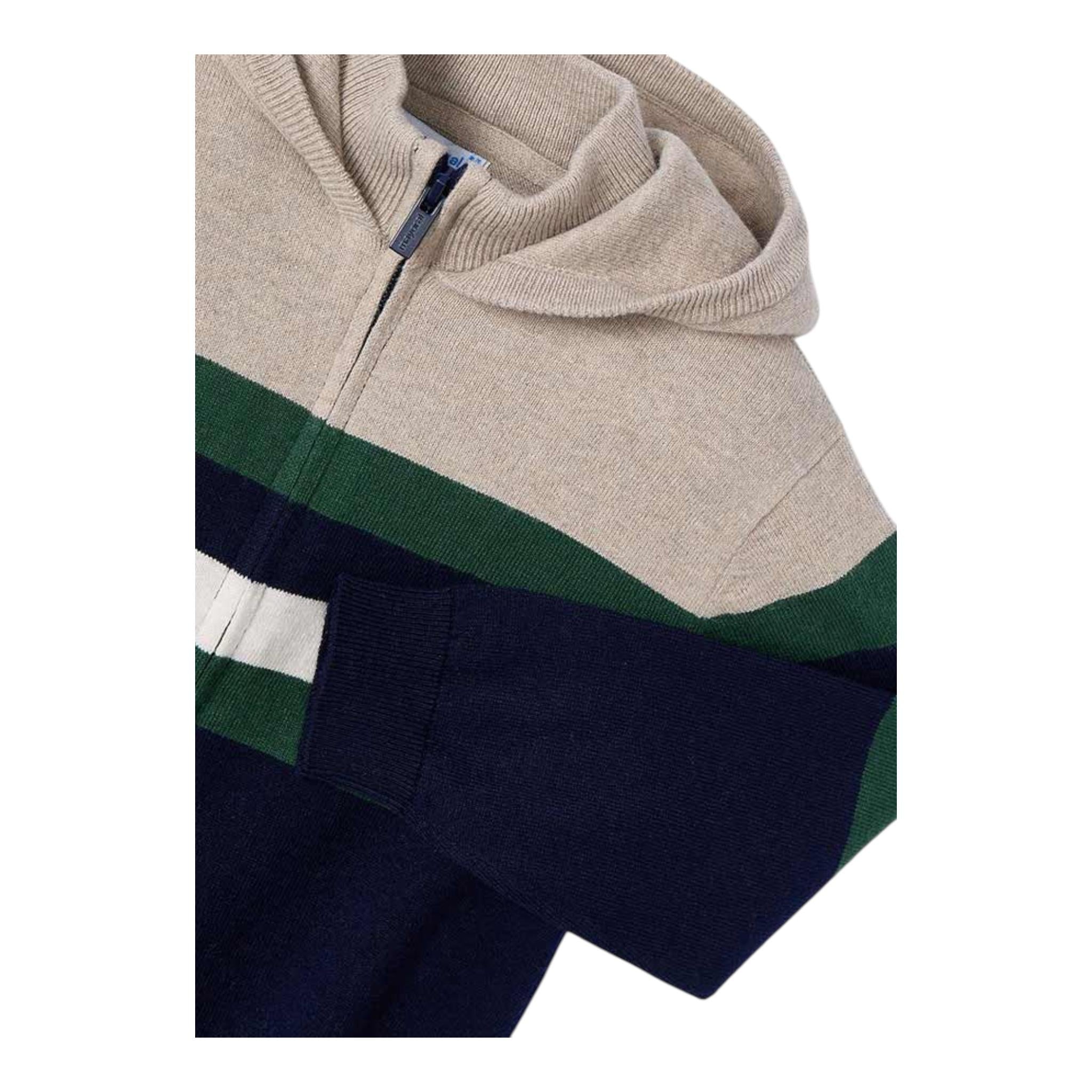 MAYORAL maglia triclore con zip e cappucci Verde per Bambino 4349 VERDE MAYORAL 