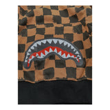 Sprayground Felpa con Cappuccio Fantasia Quadri per Bambino SPY1151BRW MARRONE SPRAYGROUND 