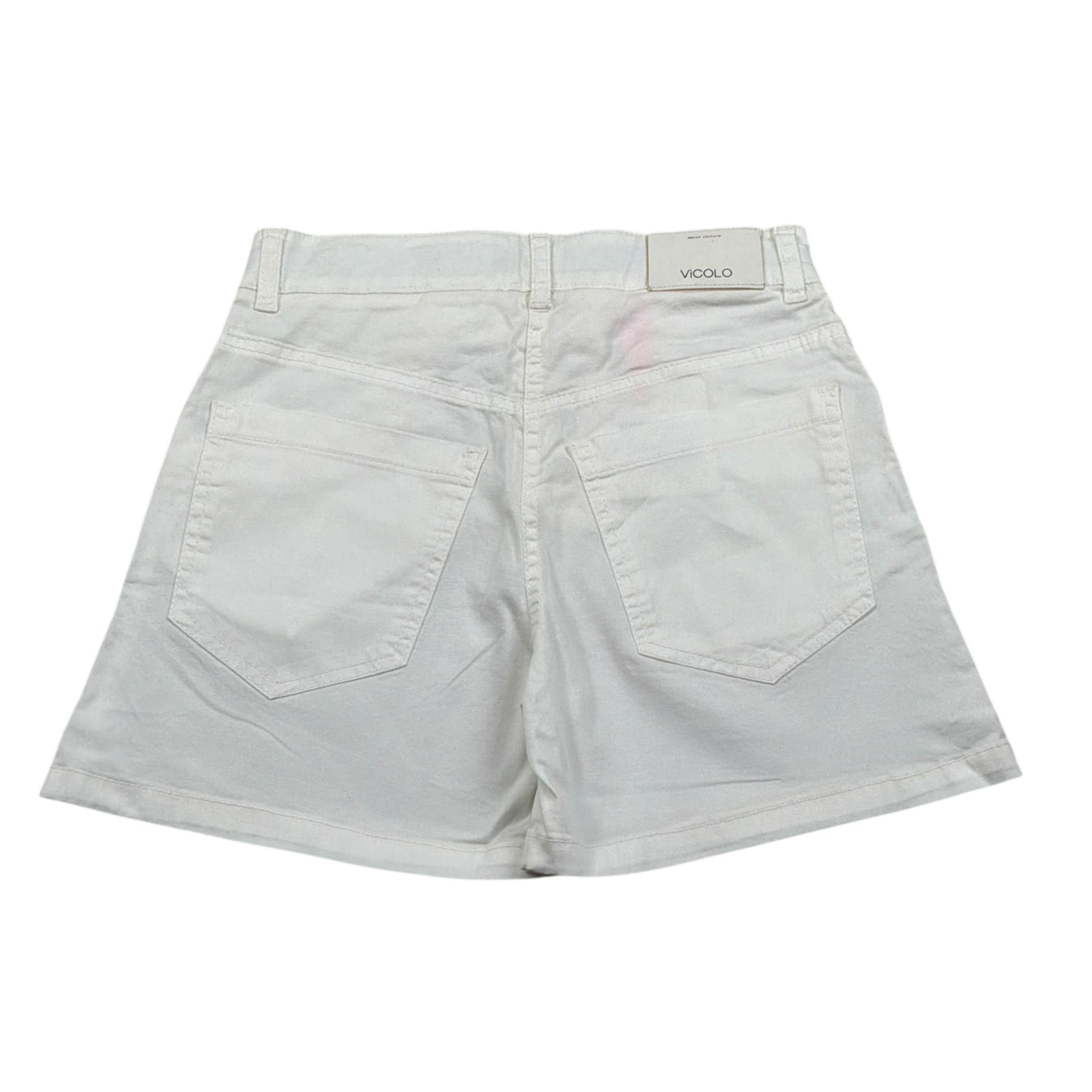 Vicolo Short tinta unita con Girovita Regolabile Panna per Bambina 3146P0809 PANNA VICOLO 