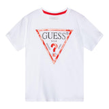 Guess T-Shirt Tinta Unita con Stampa per Bambino N73I55K8HM0X BIANCO GUESS 