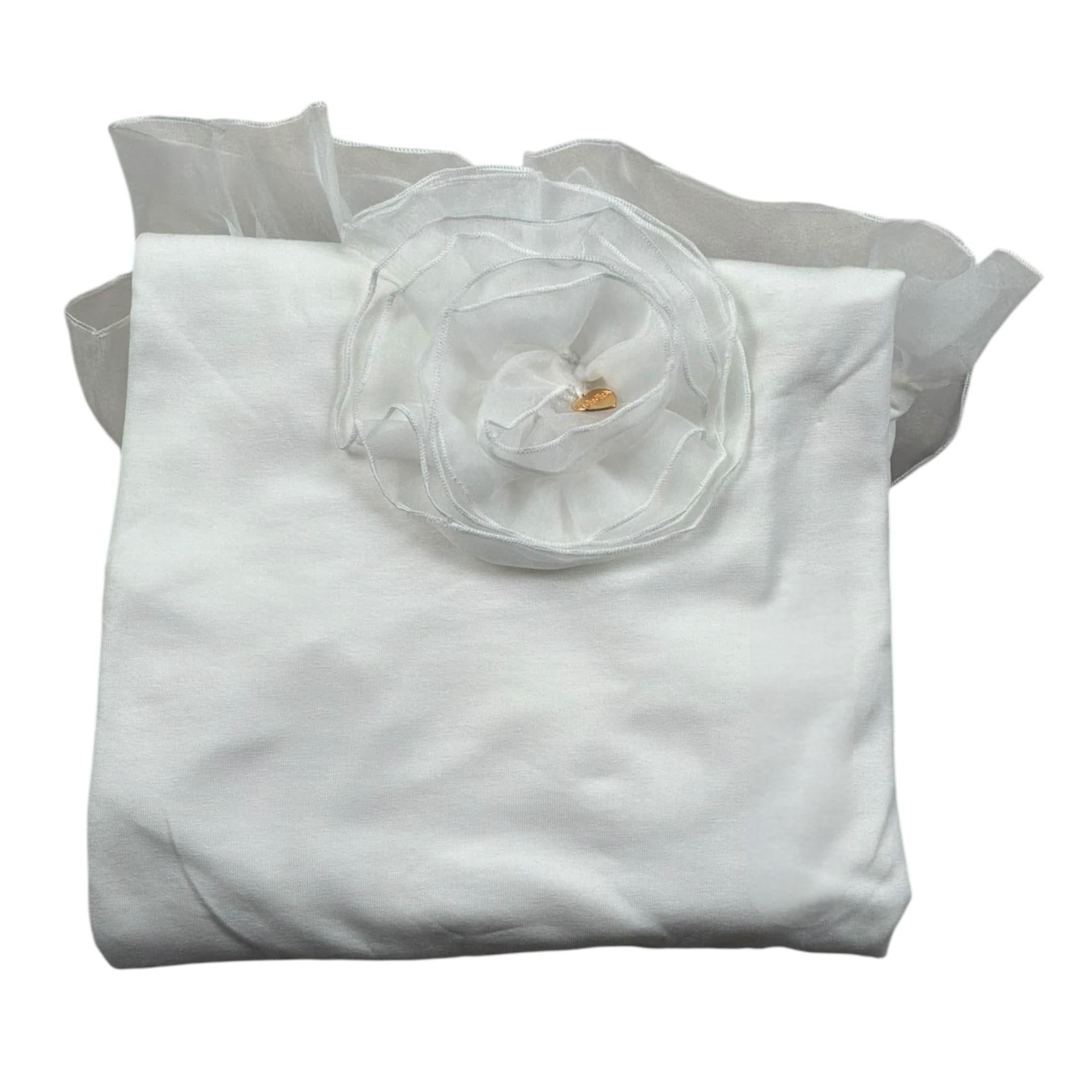 Le Bebe Coperta Tinta Unita con Tulle per Neonata LBG5597 BIANCO LE BEBE 