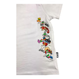 Daniele Alessandrini Solid Color Crew Neck T-Shirt with White Print for Newborns