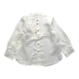 Zhoe &amp; Tobiah Solid Color Shirt With White Korean Collar For Baby