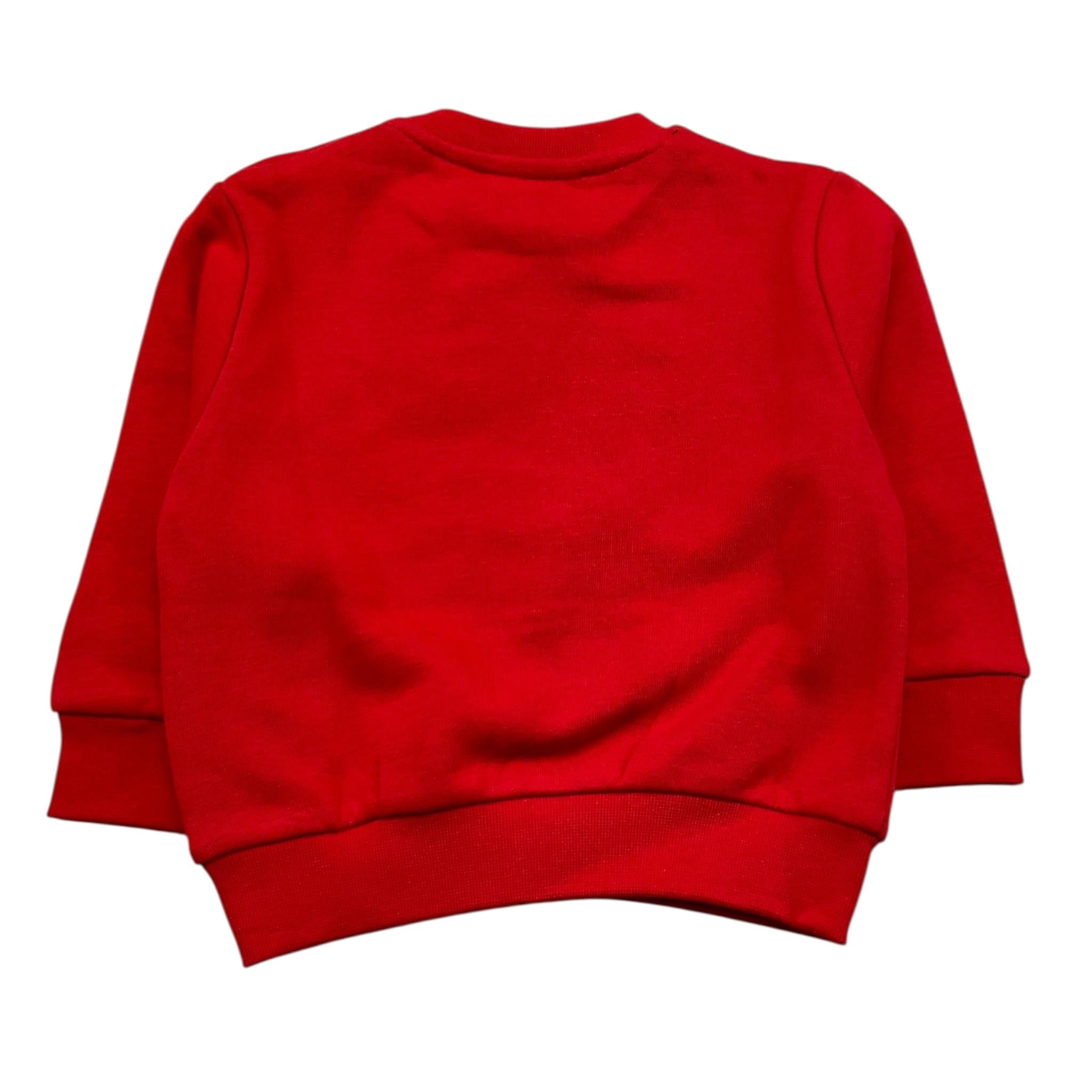 ICEBERG felpa chiusa girocollo tinta unita con stampa Rosso per Neonato MFICE5315S ROSSO ICEBERG 