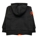 SUN68 felpa con zip e cappuccio tinta unita con logo Nero per Neonato F44331N NERO SUN68 