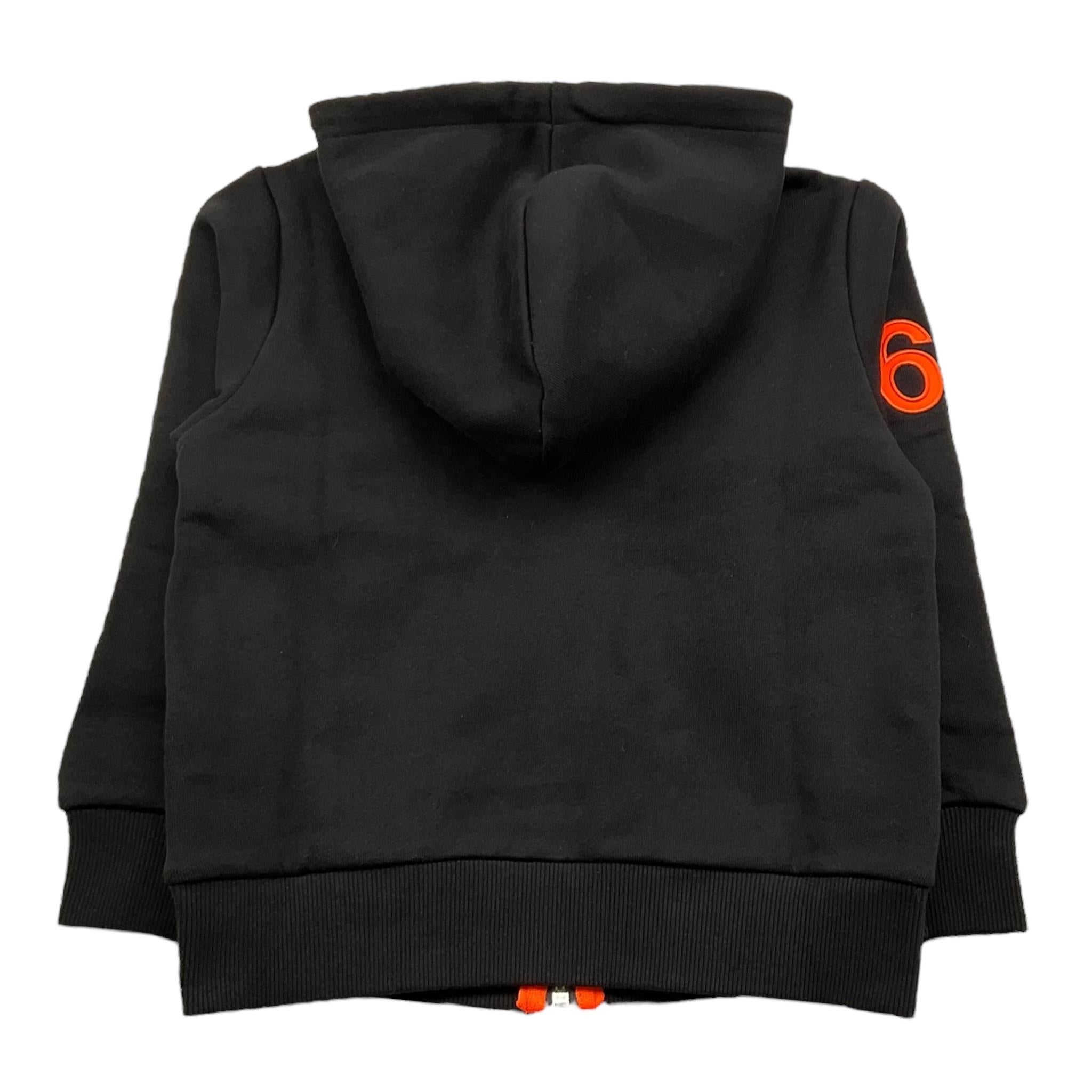 SUN68 felpa con zip e cappuccio tinta unita con logo Nero per Neonato F44331N NERO SUN68 