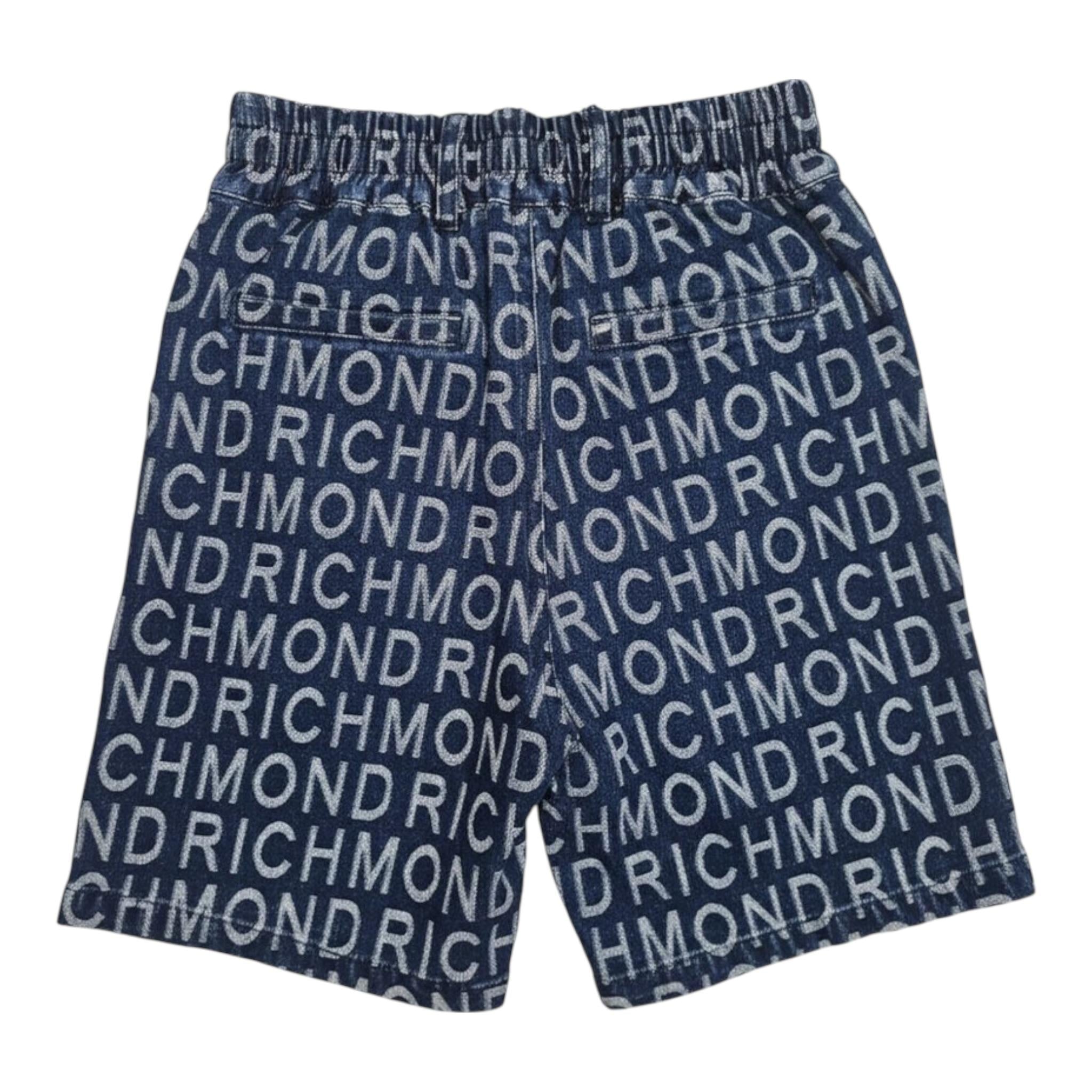 John Richmond Bermuda In Denim tinta unita con Elastico In Vita Blu per Bambino RBP25081BEXX BLU JOHN RICHMOND 