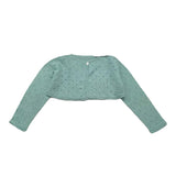 Yoedu Solid Color Green Embroidery Shrug For Baby Girl