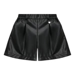 MONNALISA short tinta unita in ecopelle Nero per Bambina 17B403 NERO MONNALISA 
