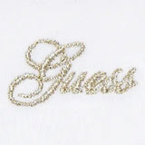 Guess Canotta Girocollo con Maniche In Tulle Tinta Unita con Stampa per Neonata K4GI20K6YW1 BIANCO GUESS 