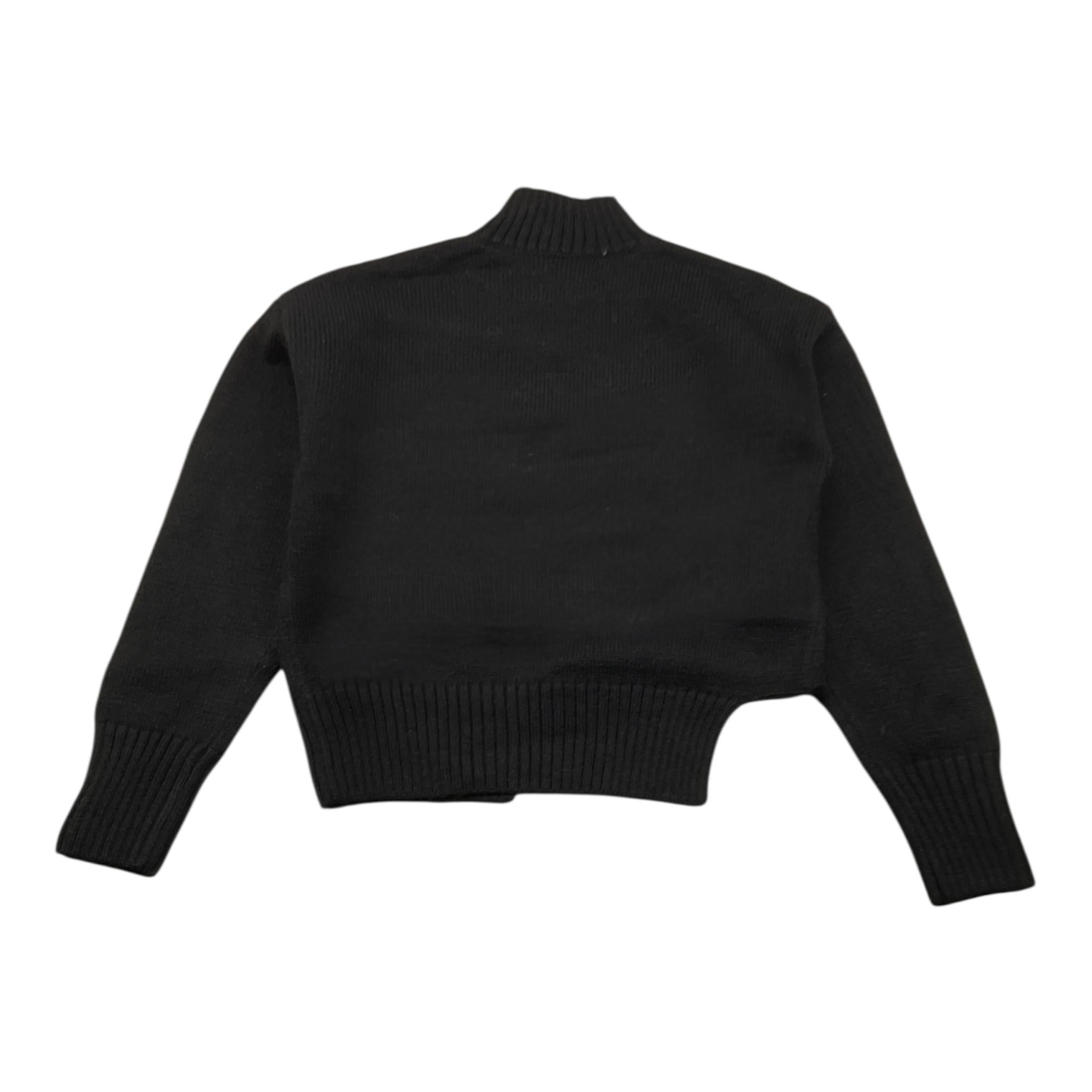 MANILA GRACE maglia collo alto tinta unita con stampa Nero per Bambina MFJF24M169 NERO MANILA GRACE 