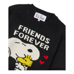 SAINT BARTH maglia girocollo tinta unita con stampa snoopie Nero per Bambina PRC0001 NERO SAINT BARTH 