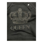 JOHN RICHMOND felpa girocollo tinta unita con brillantini Nero per Neonata RIA25113FE NERO JOHN RICHMOND 