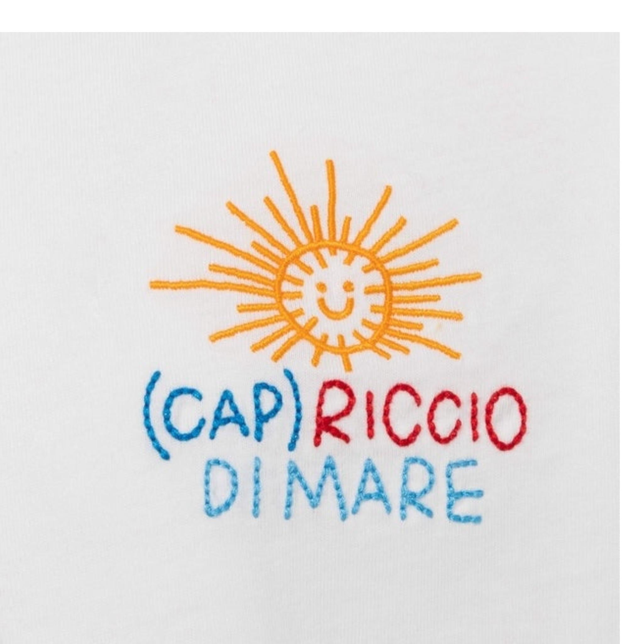 Saint Barth T-Shirt Girocollo Tinta Unita con Stampa per Bambino POT000222 BIANCO SAINT BARTH 