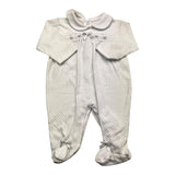 Valentina Bebes Long Sleeve Romper Polka Dot Pattern White For Newborn