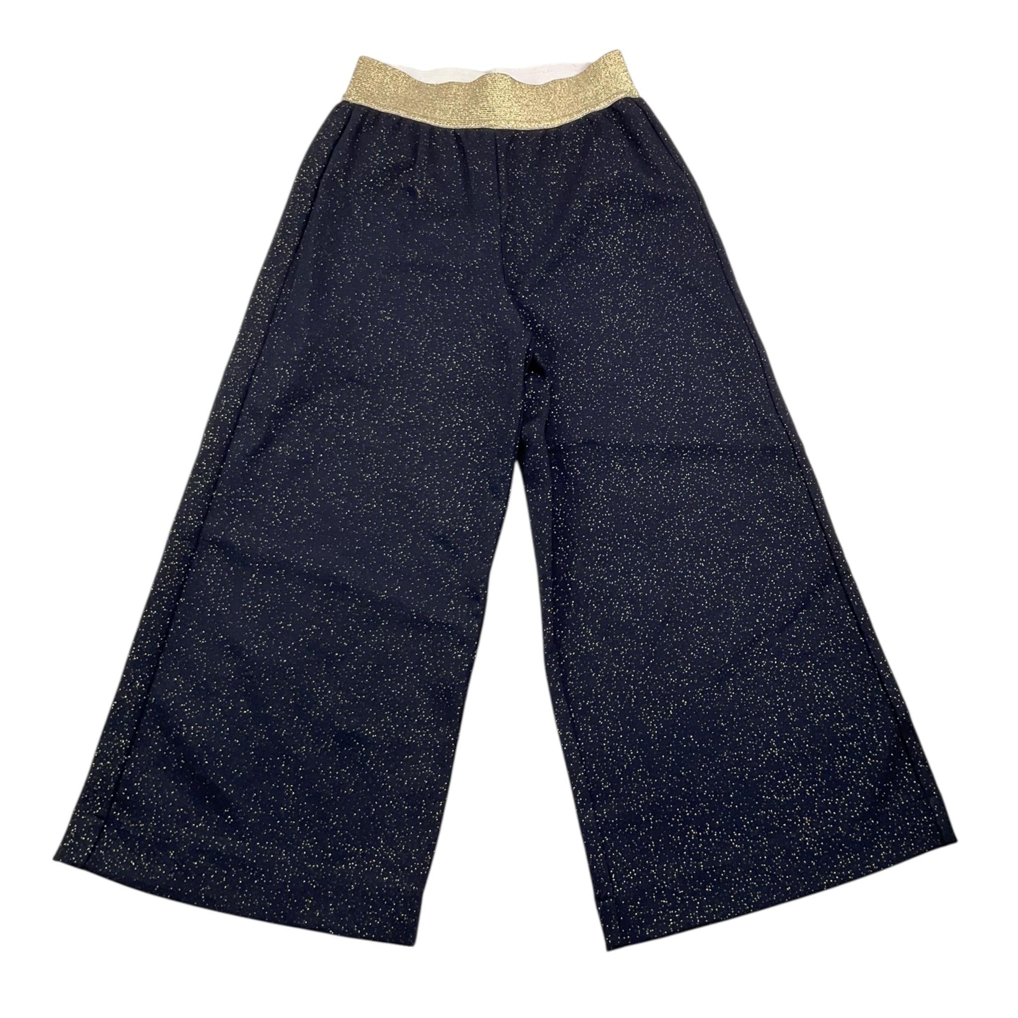 IL GUFO pantalone modello palazzo tinta unita glitterato Blu per Bambina A24PL439M4022 BLU IL GUFO 