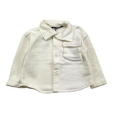 Aventiquattrore Long Sleeve Shirt Solid Color White for Baby