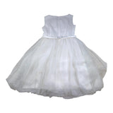 Monnalisa Abito Cerimonia Tinta Unita Giromanica per Bambina 711902F8 BIANCO MONNALISA 
