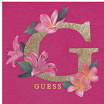 Guess T-Shirt Girocollo Tinta Unita con Stampa per Neonata K5GI08K6YW4 MAGENTA GUESS 