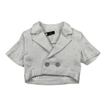 Fun & Fun Giacca Tinta Unita Mezza Manica per Bambina FNCBJK01029 ARGENTO FUN & FUN 