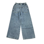 Lu Lu By Miss Grant Jeans Tinta Unita Modello A Palazzo per Bambina LL3118 AZZURRO LU LU BY MISS GRANT 