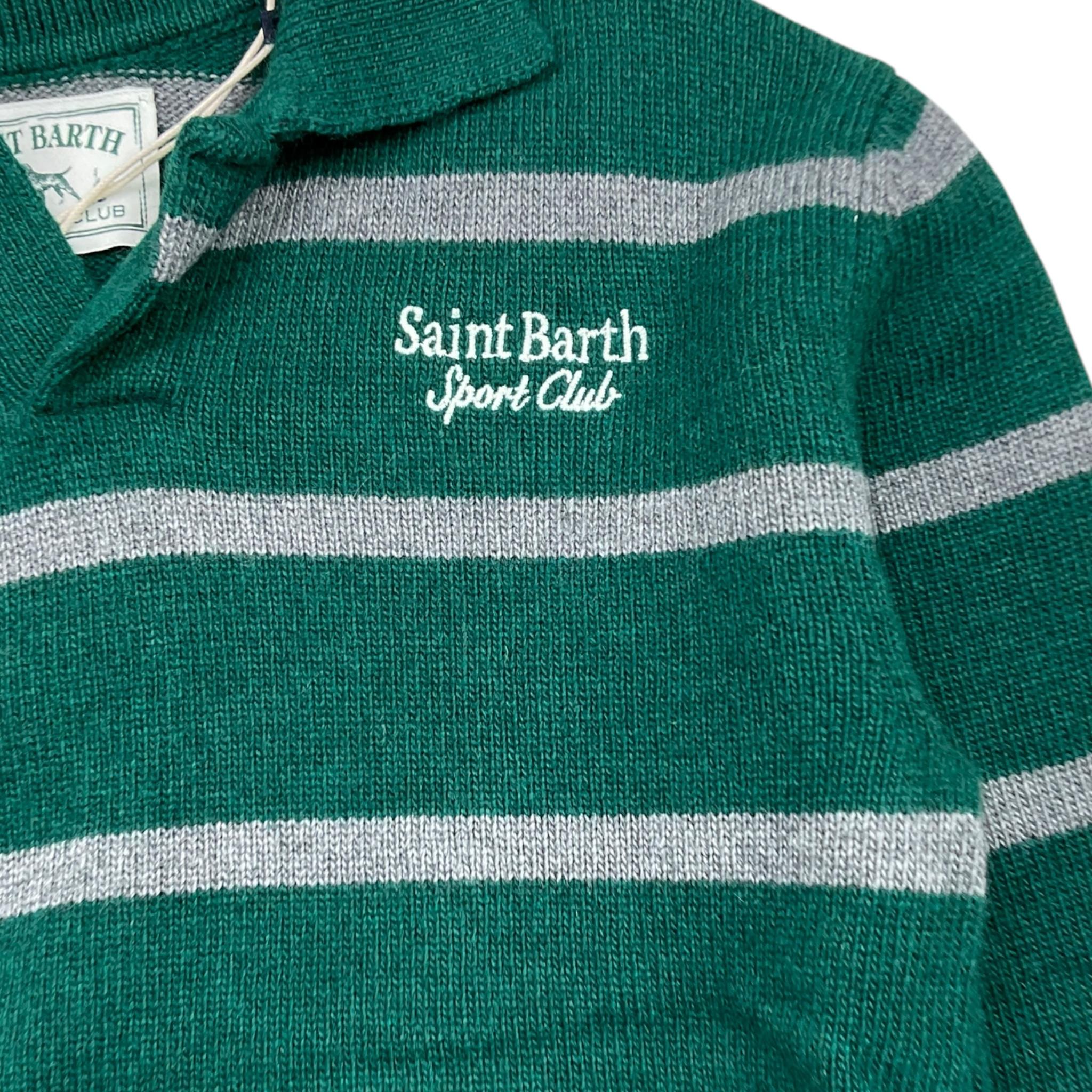 SAINT BARTH maglia modello polo tinta unita con stampa Verde per Bambino COVE001 VERDE SAINT BARTH 