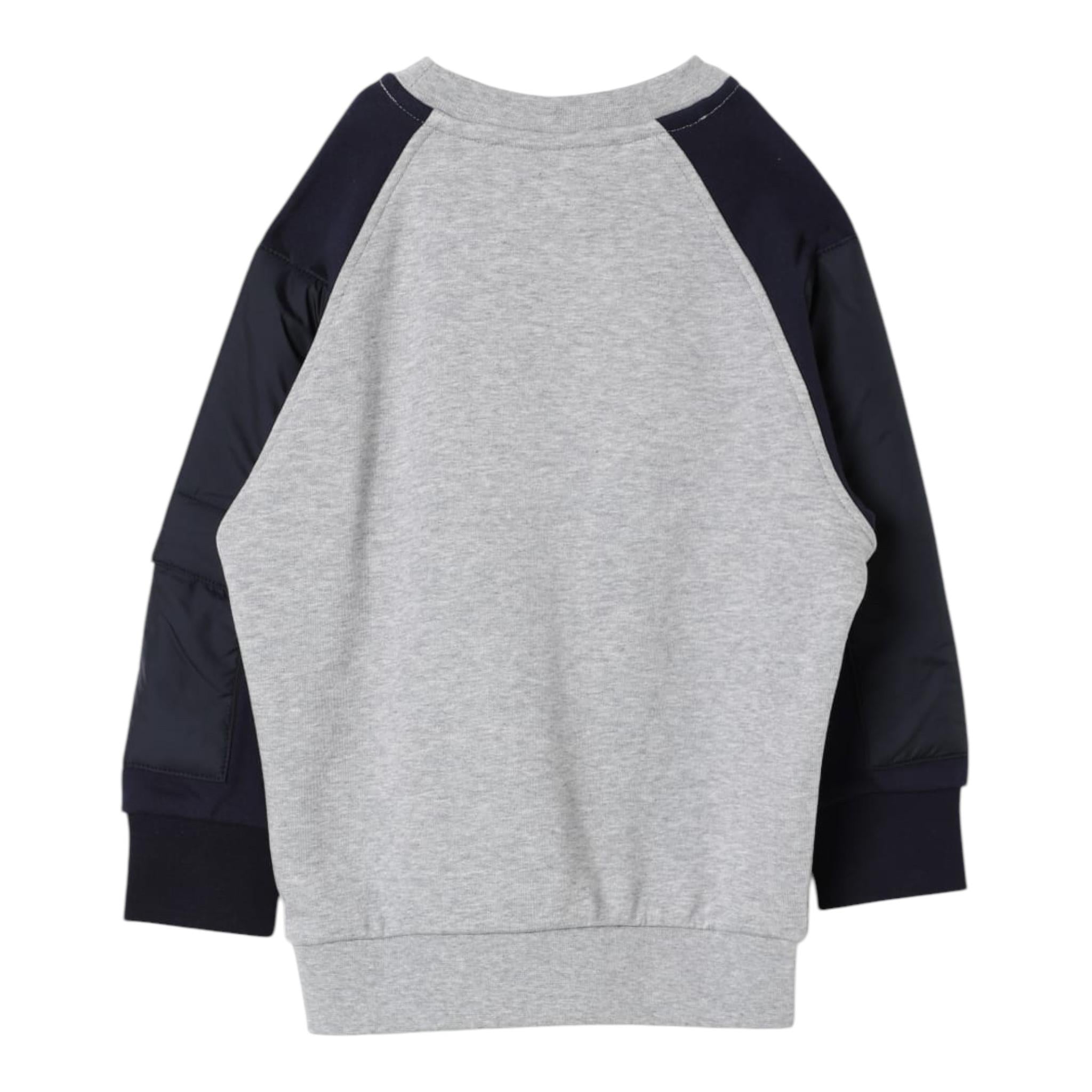 ASPESI felpa bicolore con maniche in contrasto Grigio/blu per Bambino F24039MFM0123 GRIGIO/BLU ASPESI 