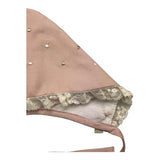 Paz Rodriguez Solid Color Hat With Pink Embroidery For Baby Girl