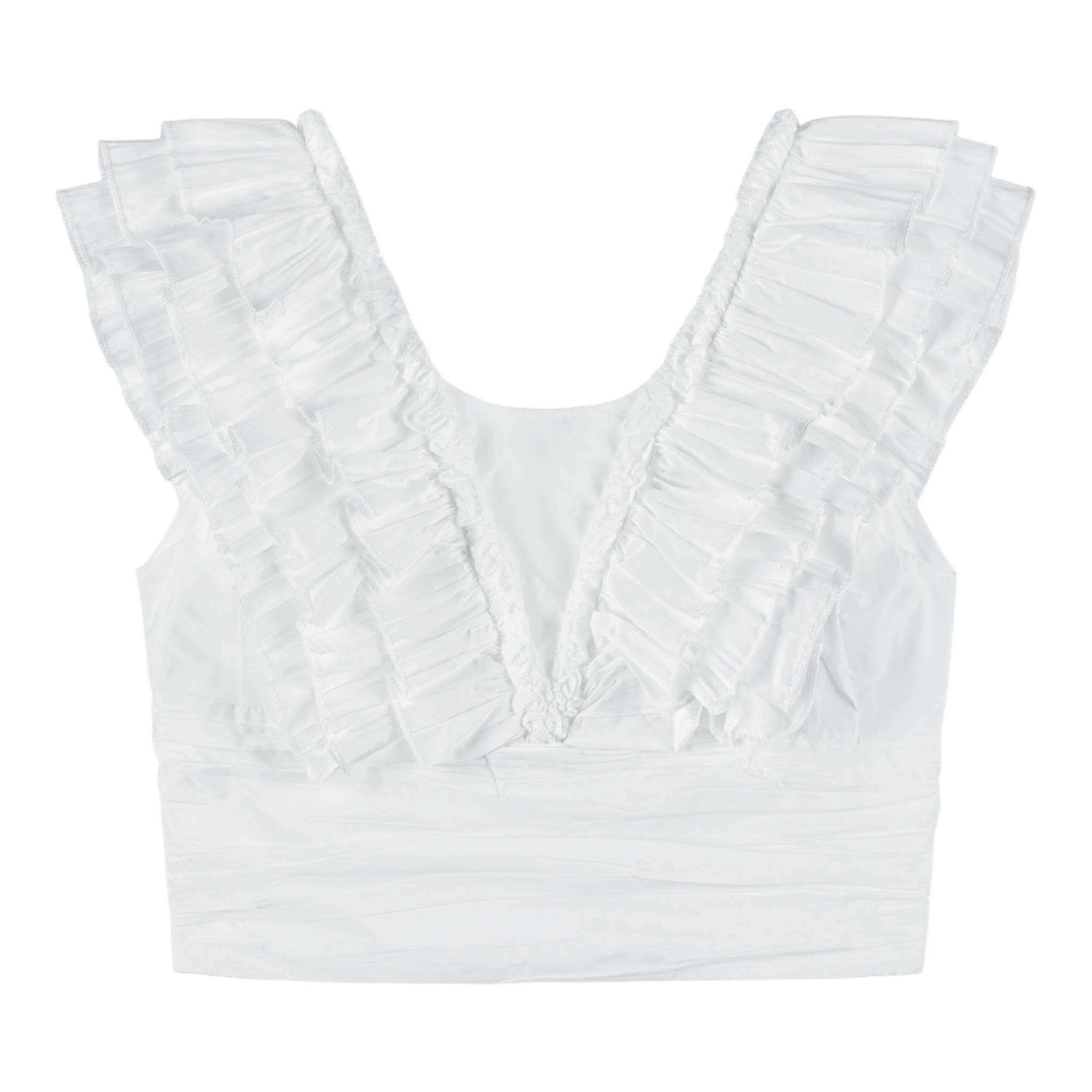 Fun & Fun Completo 2 Pezzi Top-Gonna Tinta Unita per Bambina FNCJSK00984 BIANCO FUN & FUN 