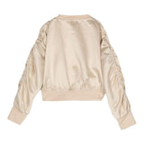 Twinset Plain Zip Up Sweatshirt Beige For Girls