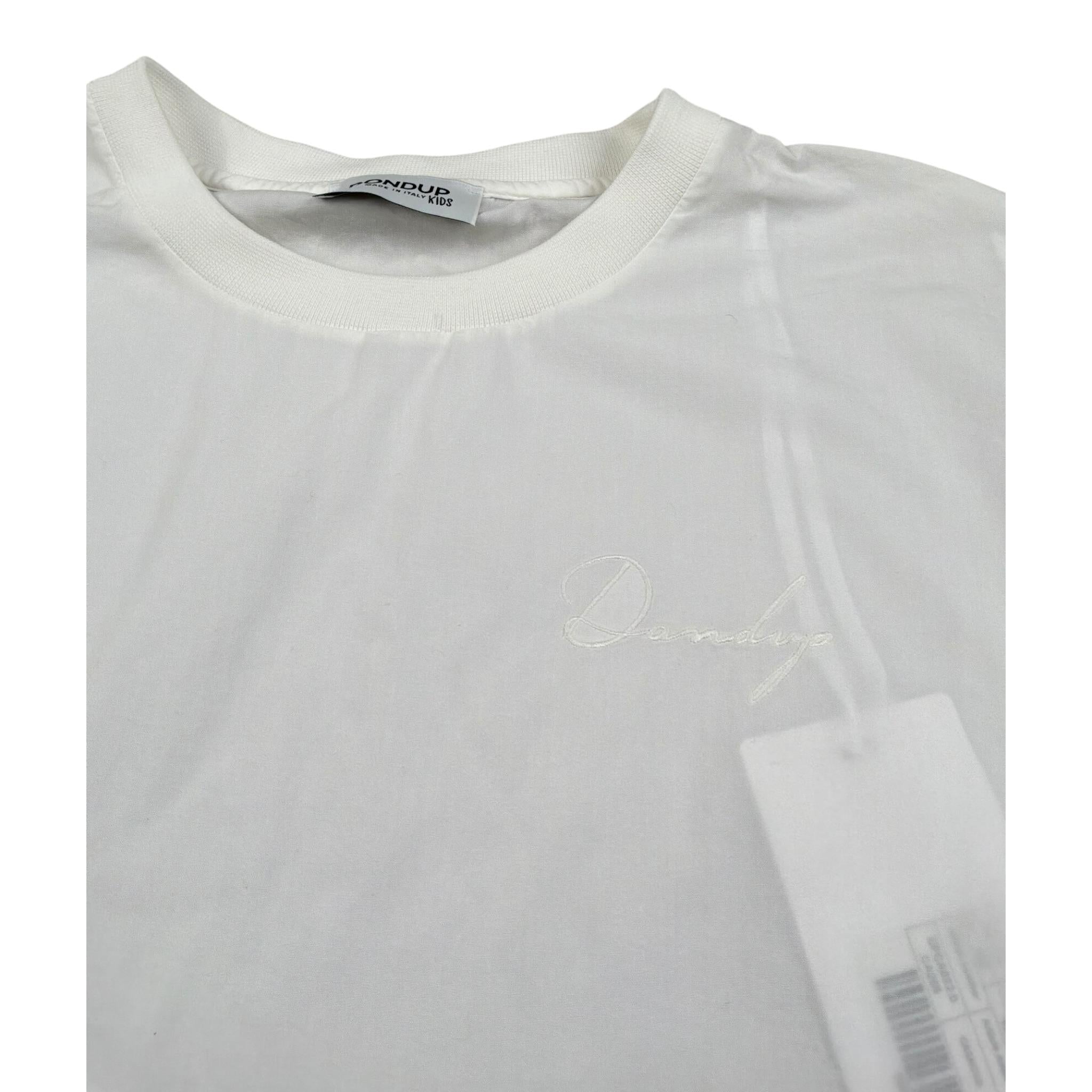 Dondup Camicia Mezza Manica Tinta Unita per Bambina DFCA032 BIANCO DONDUP 