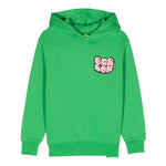 BARROW KIDS felpa chiusa con cappuccio tinta unita con stampe in contrasto Verde per Bambina F3BKUHS071 VERDE BARROW KIDS 
