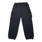 Disclaimer Black Elastic Waist Solid Color Tracksuit Pants For Boys