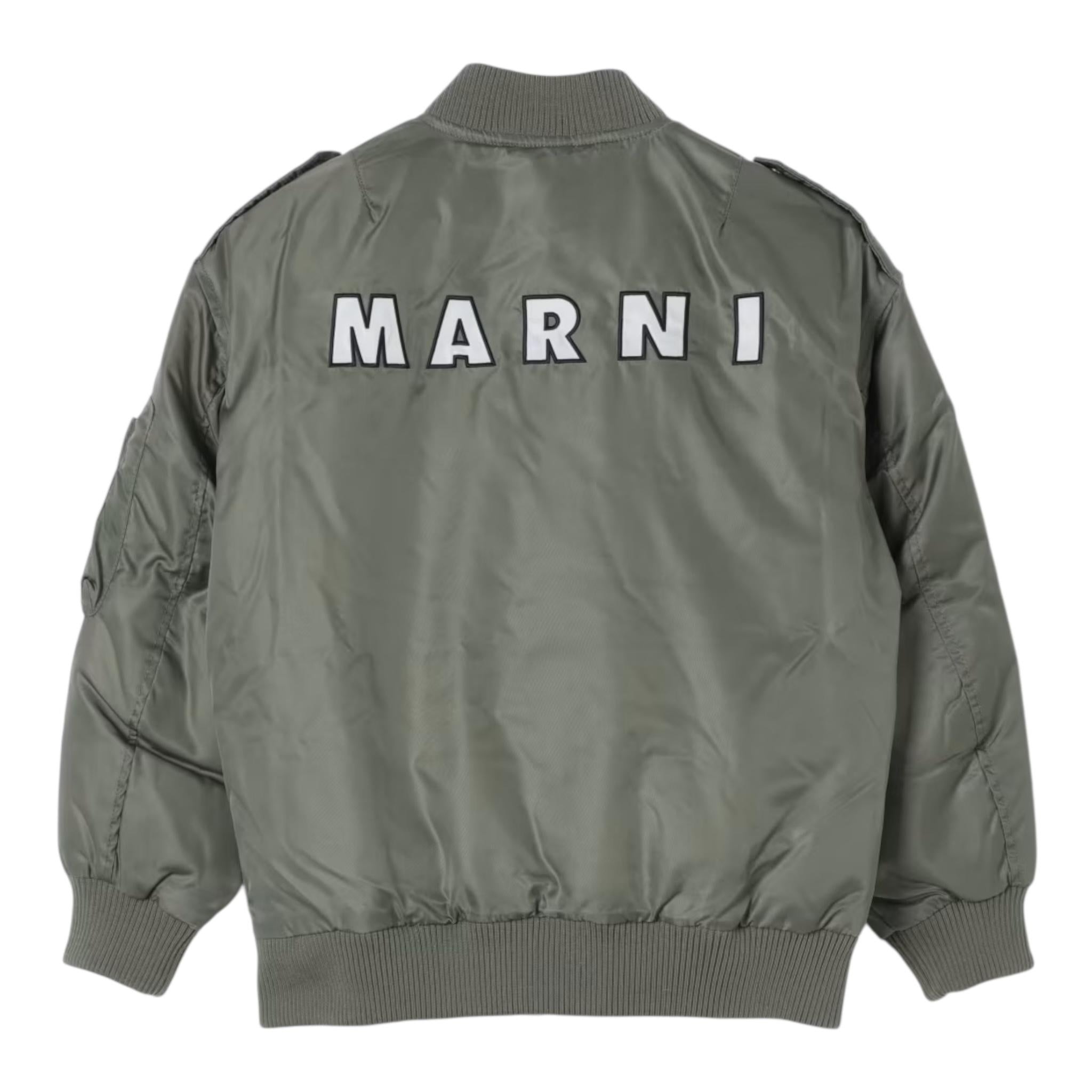 MISSONI giubbino tinta unita con zip e logo Verde per Bambino M01207 VERDE MISSONI 