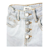 Vicolo Short Solid Color with Adjustable Waistband Blue for Girls