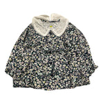 LOSAN camicia manica lunga tinta unita fantasia floreale Blu per Neonata 51030967006011 BLU LOSAN 