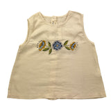 Babe & Tess Canotta Tinta Unita con Fantasia Fiori per Neonata 26518013N BEIGE BABE & TESS 