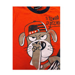 Sarabanda T-Shirt Girocollo Tinta Unita con Stampe per Neonato 12766 ARANCIONE SARABANDA 