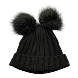 LIU JO cappello tinta unita con pon pon Nero per Bambina KF0078 NERO LIU JO 