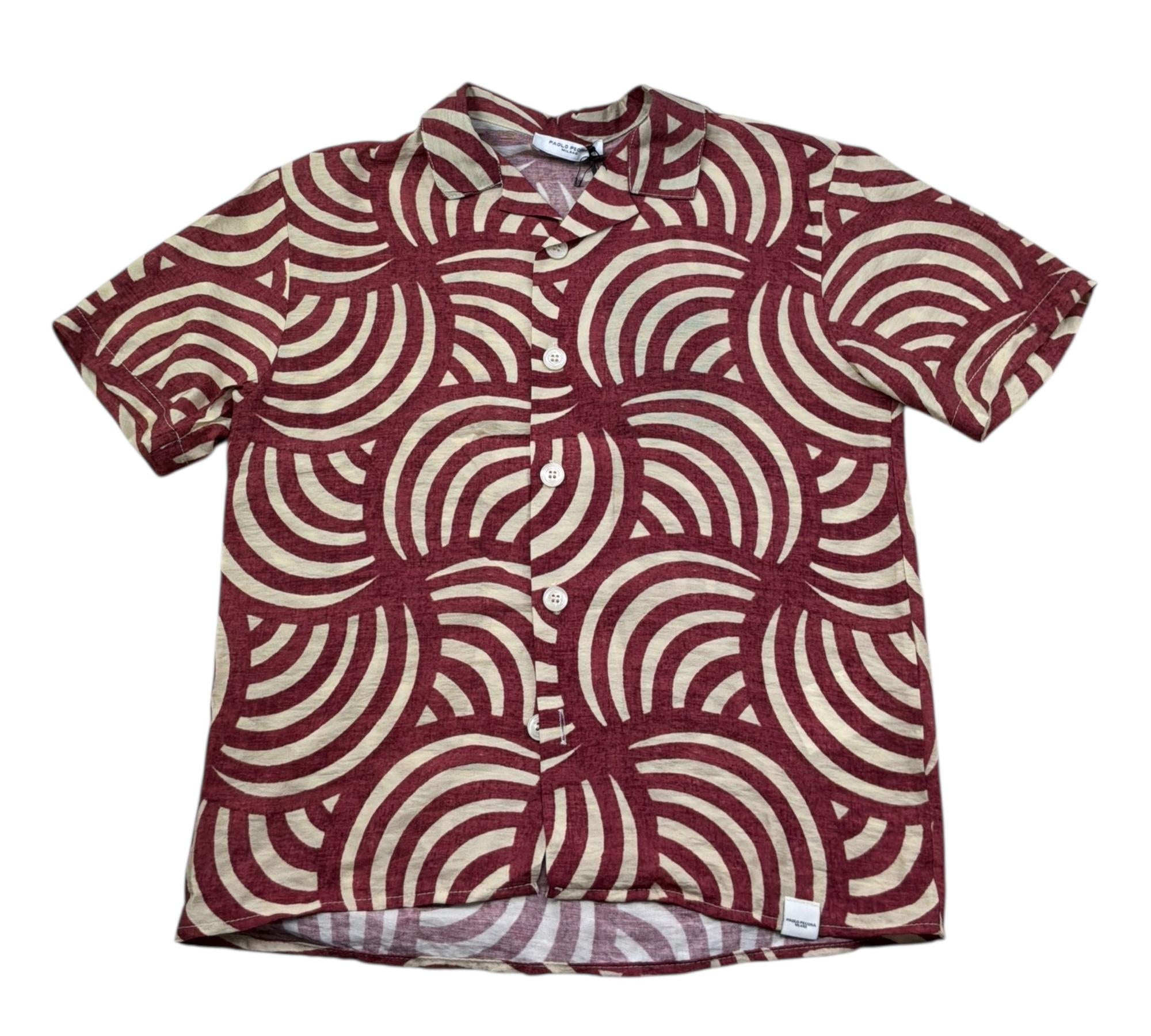 Paolo Pecora Camicia Mezza Manica Stampa Fantasia per Bambino PP4292 ROSSO PAOLO PECORA 