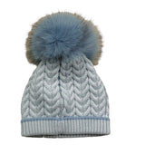 MARLU' cappello tinta unita con pon pon Azzurro per Neonato IB5971 AZZURRO MARLU' 