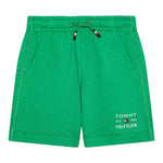 Tommy Hilfiger Bermuda Tuta Tinta Unita con Logo per Bambino KB0KB09481 VERDE TOMMY HILFIGER 