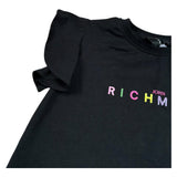 John Richmond T-Shirt Girocollo Tinta Unita con Logo per Bambina RGP26024TS NERO JOHN RICHMOND 