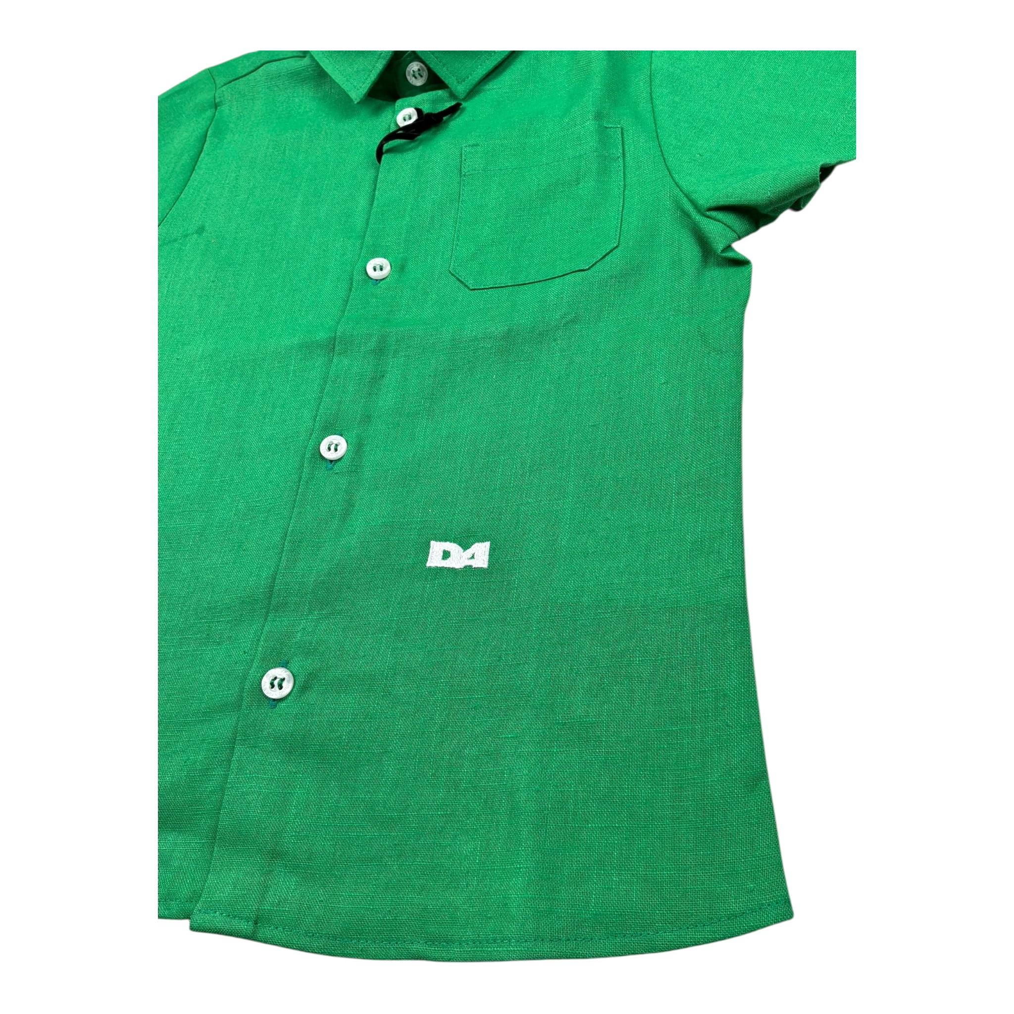Daniele Alessandrini Camicia Tinta Unita Mezza Manica per Neonato 1296C00224NX VERDE DANIELE ALESSANDRINI 