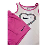 Nike Complet 2 Pezzi Canotta-Bermuda per Bambina 36M001 BIANCO/ROSA NIKE 
