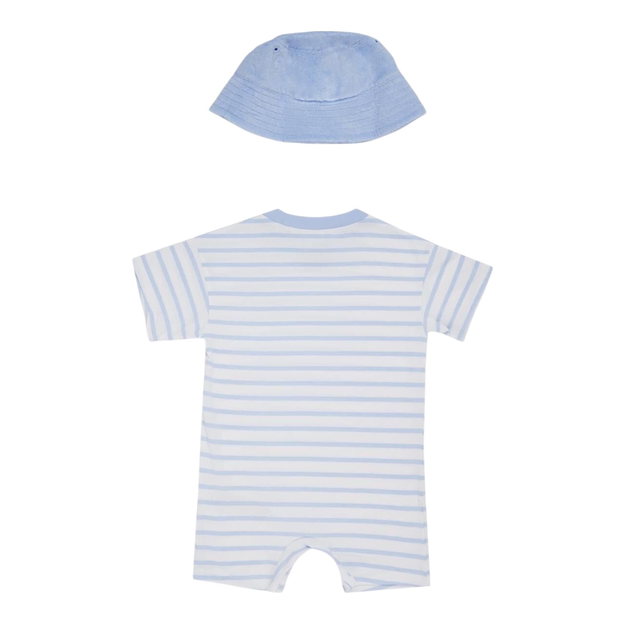 Nike Set 2 Pezzi Pagliaccetto-Cappello per Neonato 56N013 BIANCO NIKE 