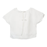 Monnalisa Shirt Half Sleeve Solid Color White For Girls