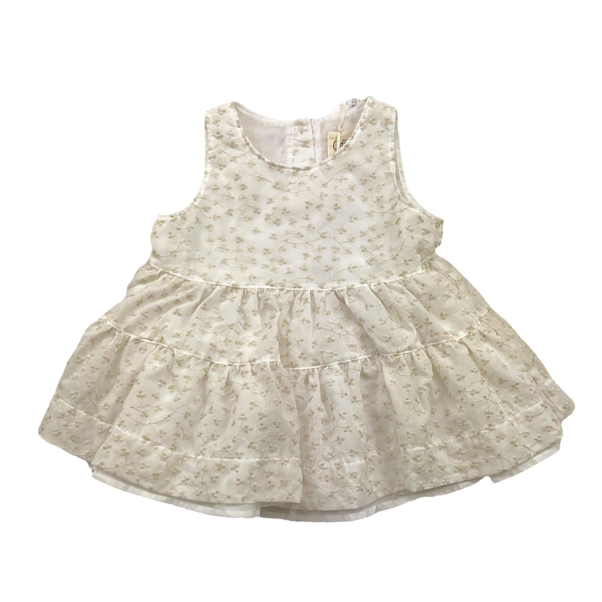 Caffe' D'Orzo Camicia Tinta Unita con Ricami per Bambina ZW5A42 PANNA CAFFE' D'ORZO 