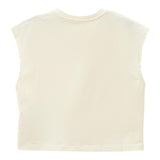 Calvin Klein Canotta Girocollo Tinta Unita con Logo per Bambina IG0IG02428 PAGLIA CALVIN KLEIN 