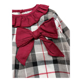 CALAMARO abito tinta unita con fantasia a quadri Bianco per Neonata 21247 BIANCO CALAMARO 